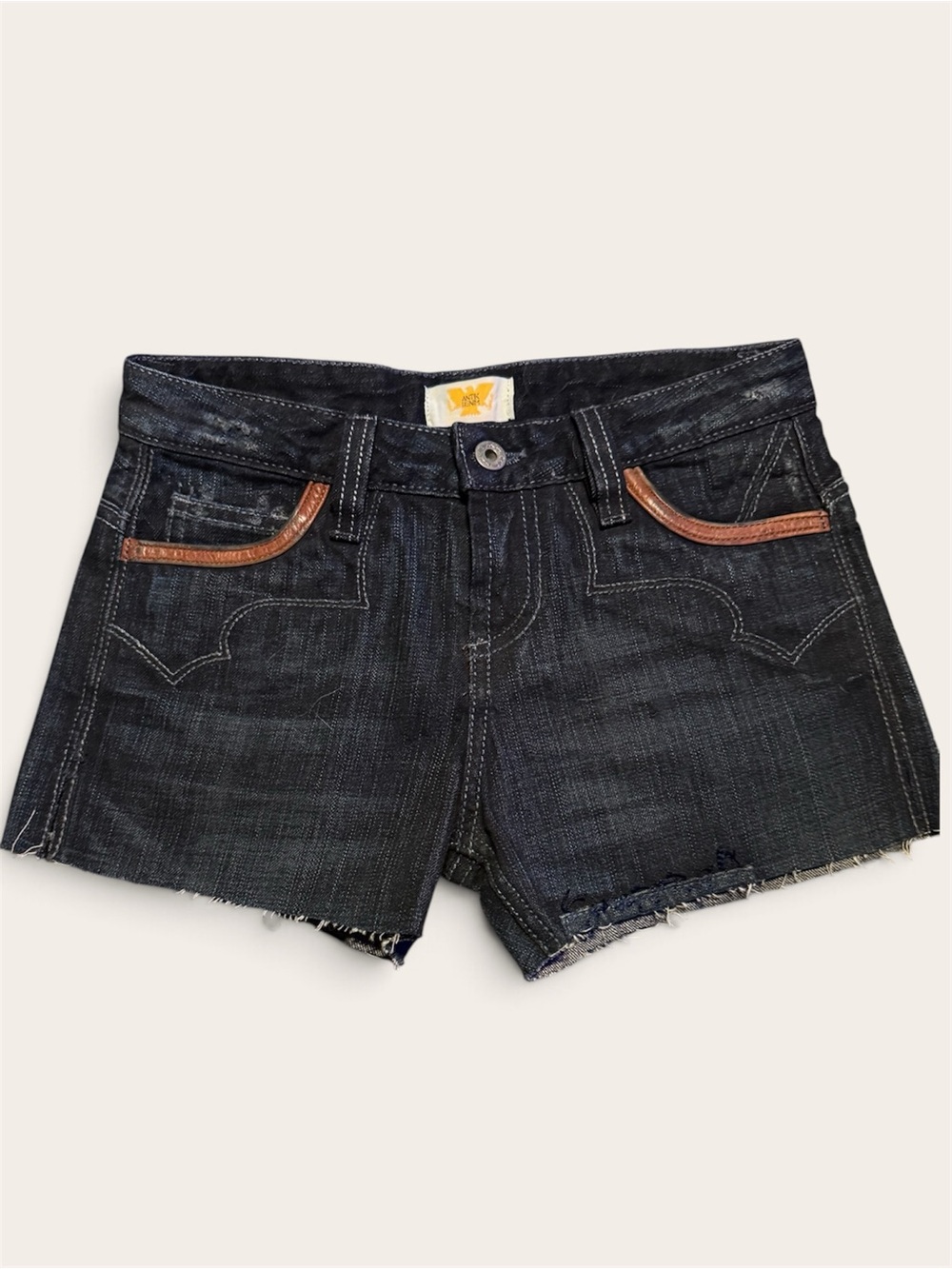 Vintage Y2K Antik Denim Western Low Rise Cutoff Shorts Size 24